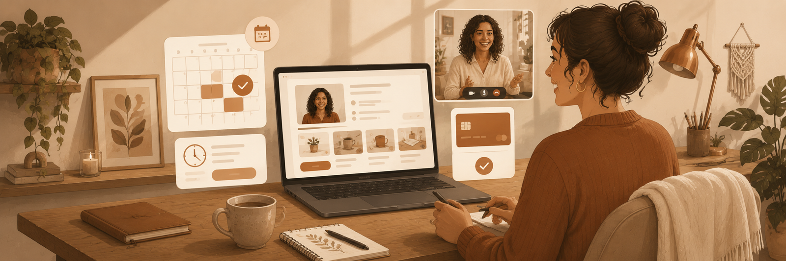 The Booking Page App illustration